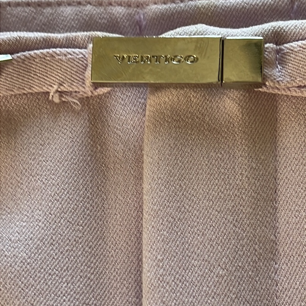 Vintage ‘90s Vertigo made in France classic lilac trouser with logo belt S / 26 - Picture 6 of 17